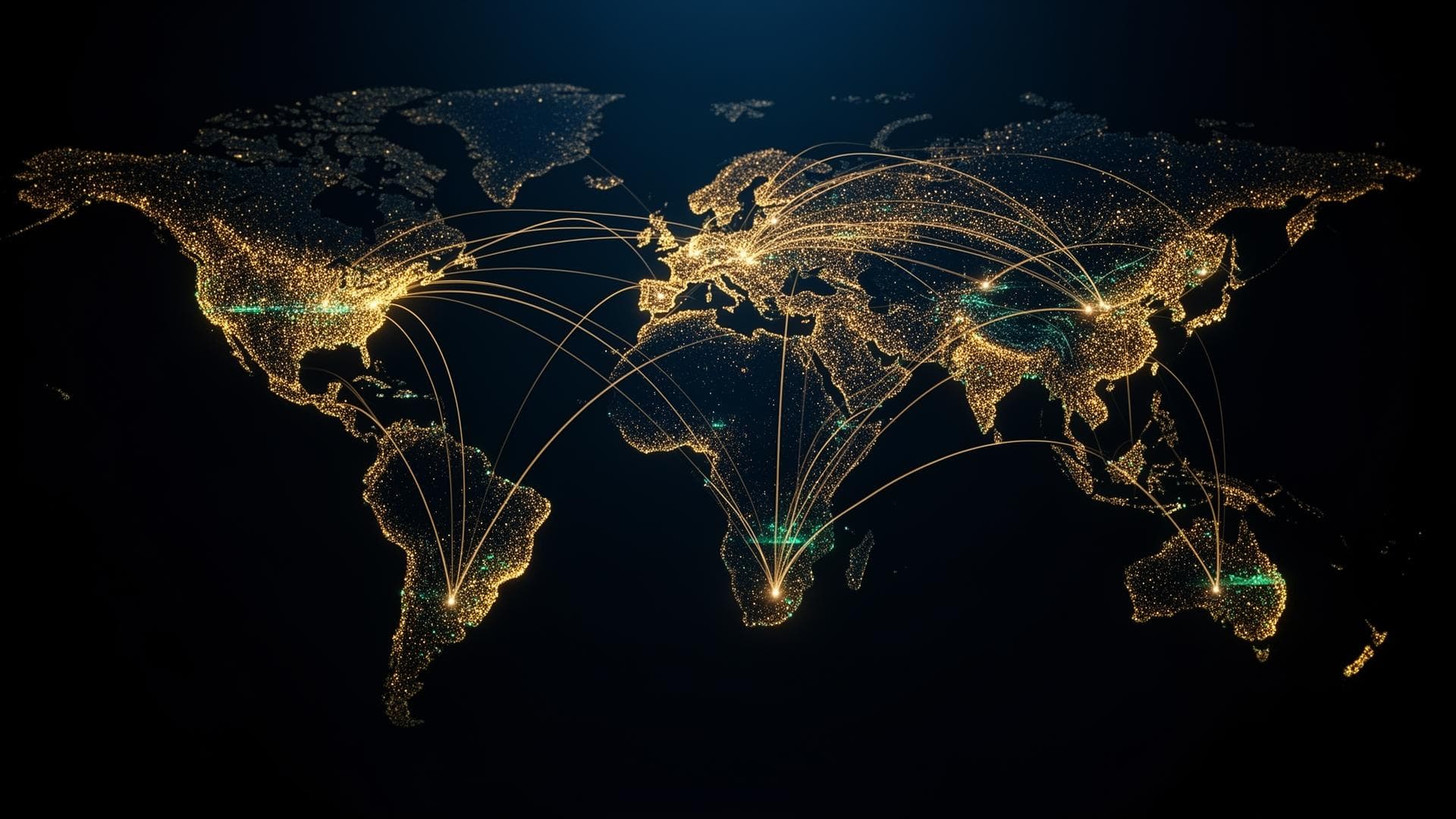 Global network map representing public token access